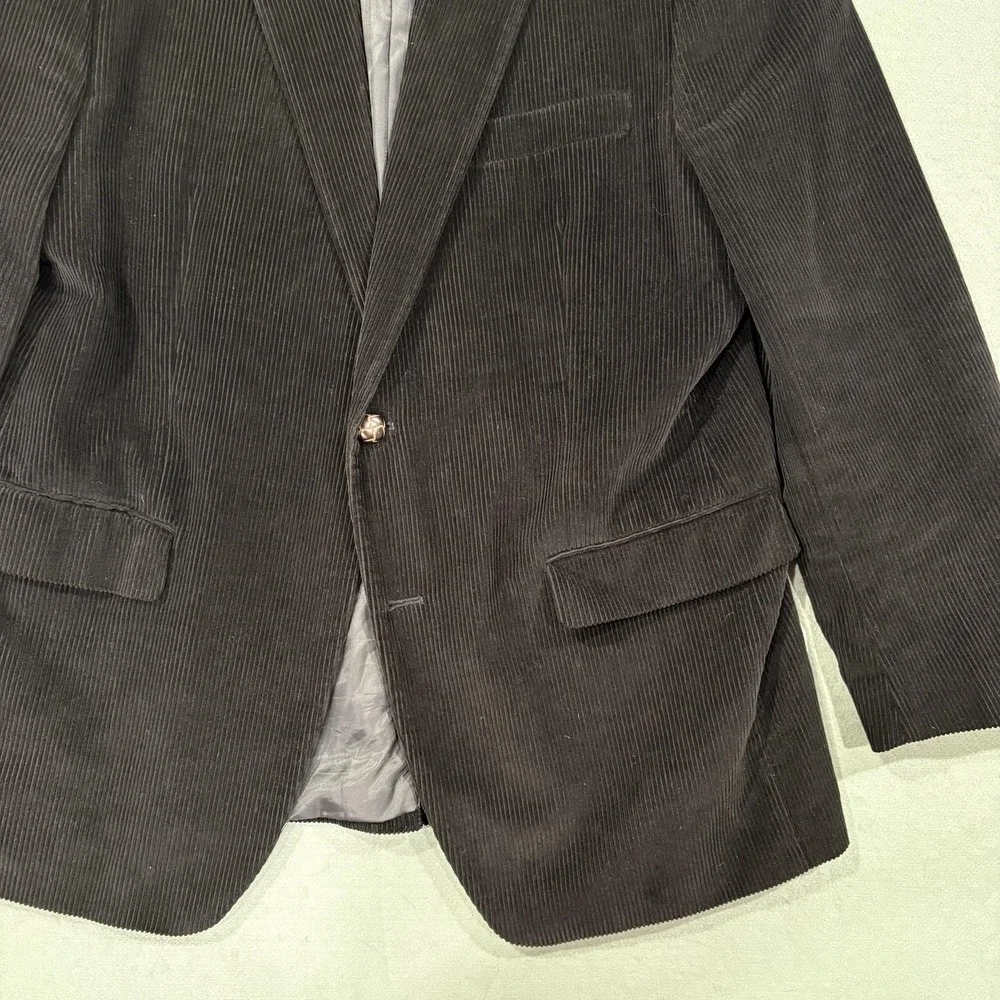 Lauren Ralph Lauren Blazer Mens 42‎ Brown Corduroy Collared Lined Pockets